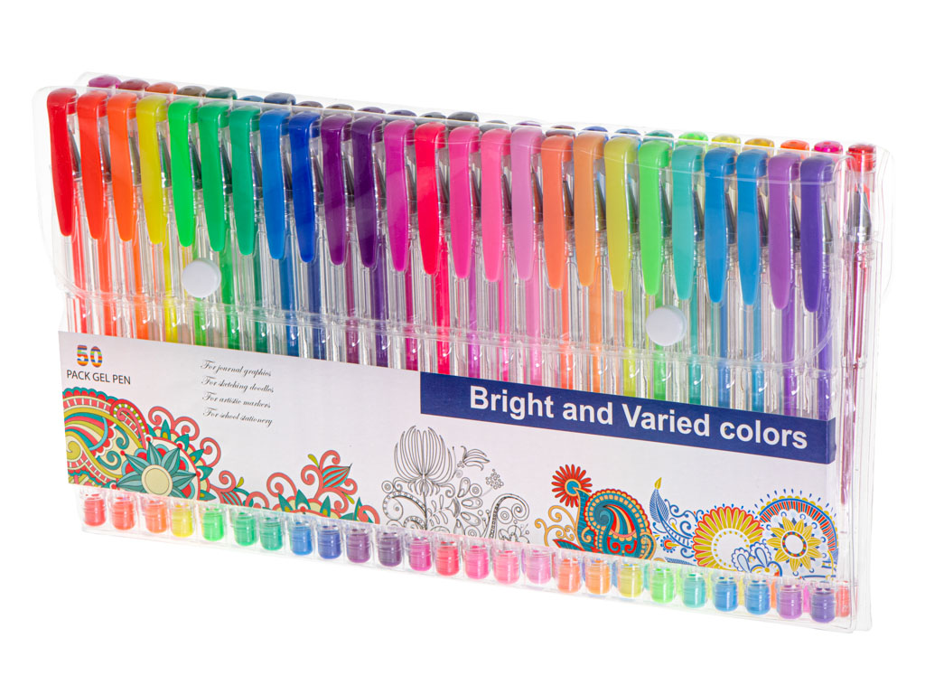 Set 50 piese, Pixuri cu gel multicolor cu sclipici (glitter) - imagine 8