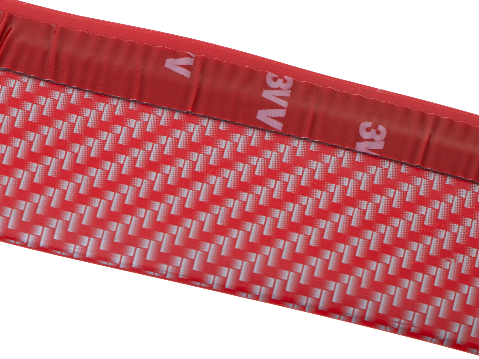 Protectie spoiler, prelungire bara fata/spate din cauciuc, culoare CARBON Rosu - imagine 6