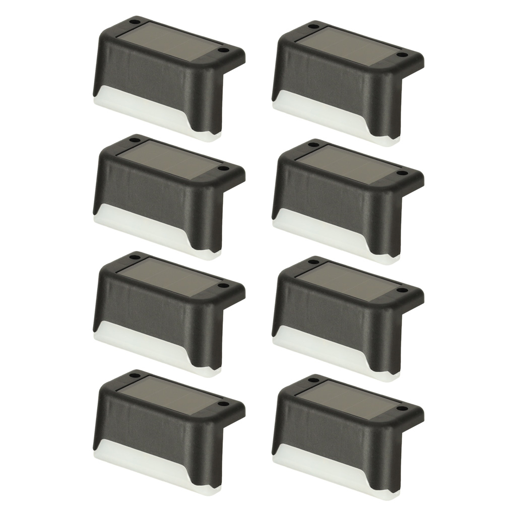 Set 8 Lampi solare LED pentru iluminat scari exterioare cu senzor crepuscular - imagine 11