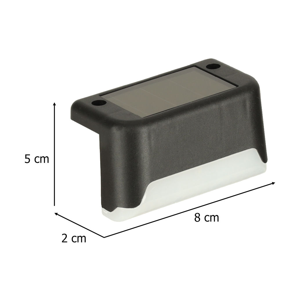 Set 8 Lampi solare LED pentru iluminat scari exterioare cu senzor crepuscular - imagine 14
