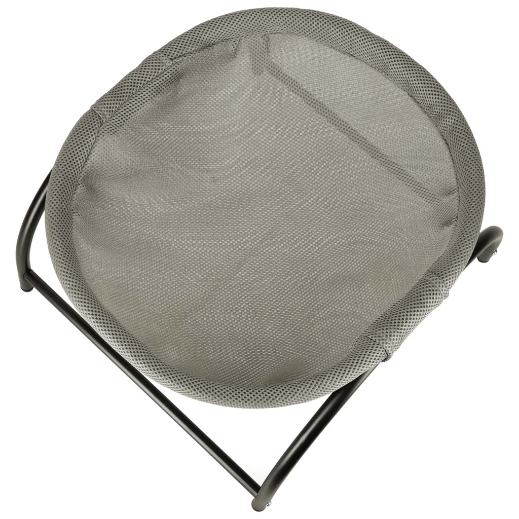 Pat de tip hamac pentru caini si pisici, cadru metalic negru si panza gri, dimensiune 45 x 42 x 23 cm - imagine 8