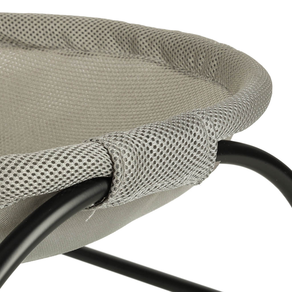 Pat de tip hamac pentru caini si pisici, cadru metalic negru si panza gri, dimensiune 45 x 42 x 23 cm - imagine 9