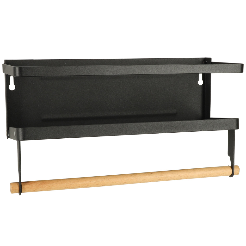 Raft magnetic de frigider 2in1, pentru condimente si prosop de bucatarie - imagine 4