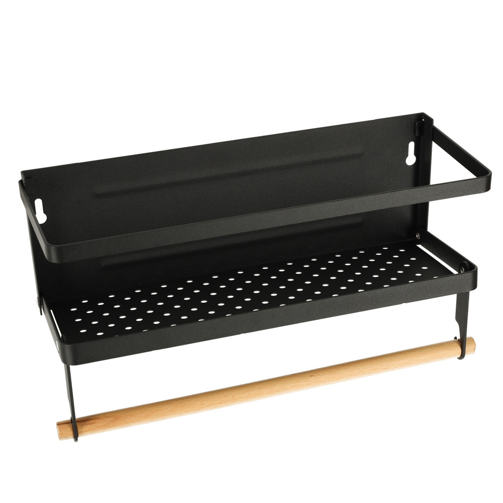 Raft magnetic de frigider 2in1, pentru condimente si prosop de bucatarie - imagine 5