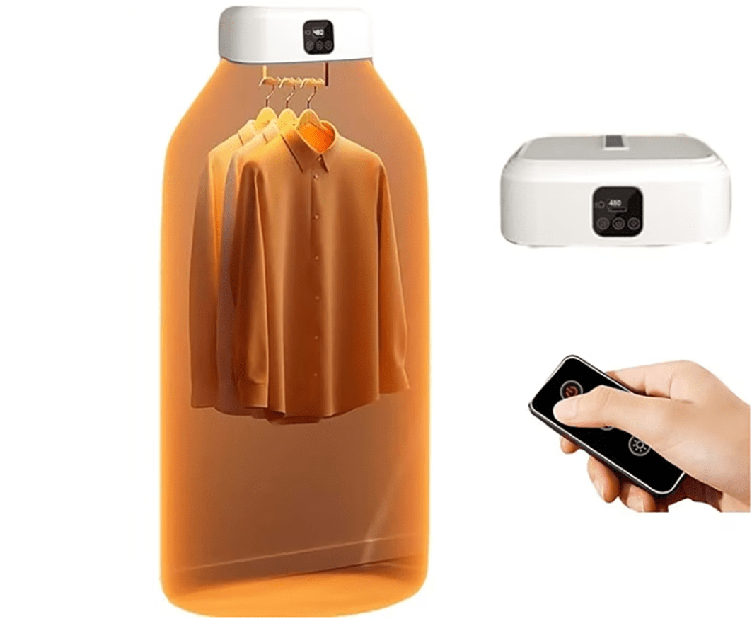 Uscator de rufe electric, pliabil cu sterilizare UV, ecran tactil