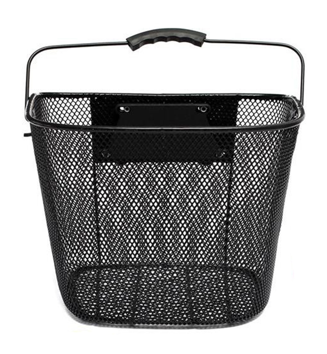 Cos metalic pentru bicicleta cu maner, demontabil, conceput pentru a fi montat in partea din fata, culoare Neagra - imagine 7