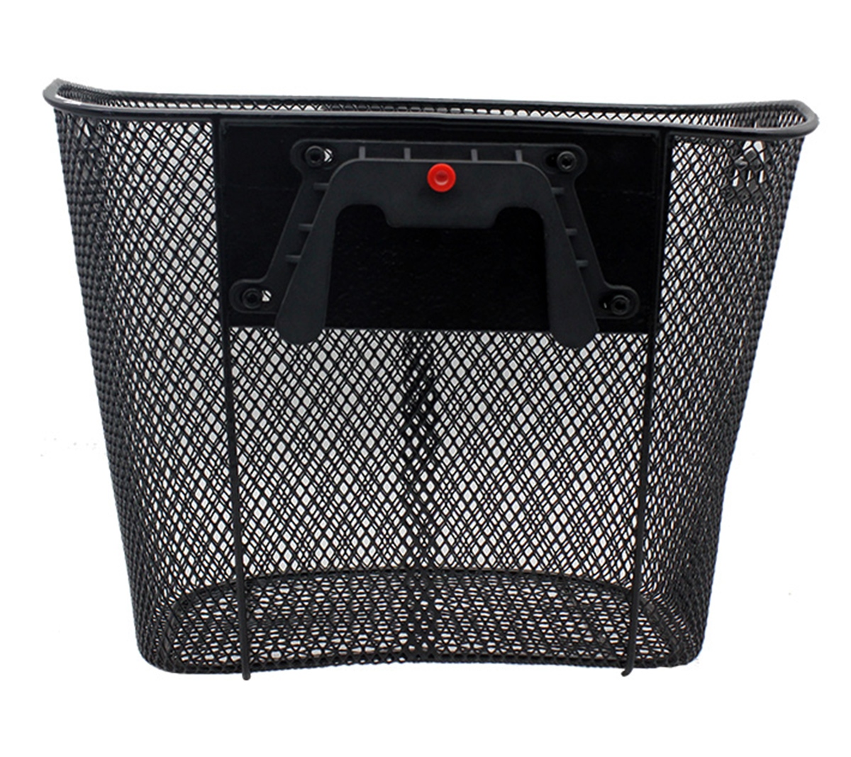 Cos metalic pentru bicicleta cu maner, demontabil, conceput pentru a fi montat in partea din fata, culoare Neagra - imagine 8