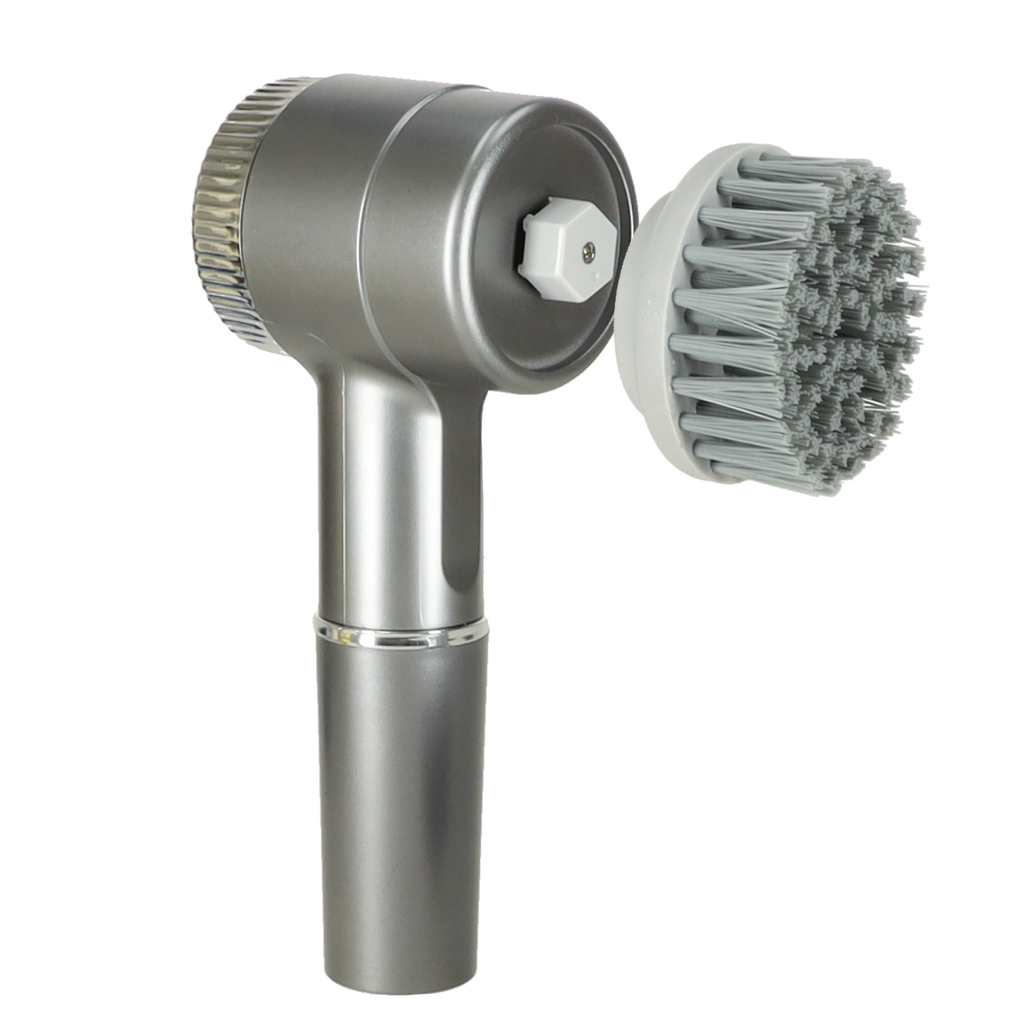 Perie electrica "5-in-1" cu 5 accesorii de curatare pentru baie, podea, rosturi faianta, piscina, cu afisaj cu LED si incarcare USB - imagine 14