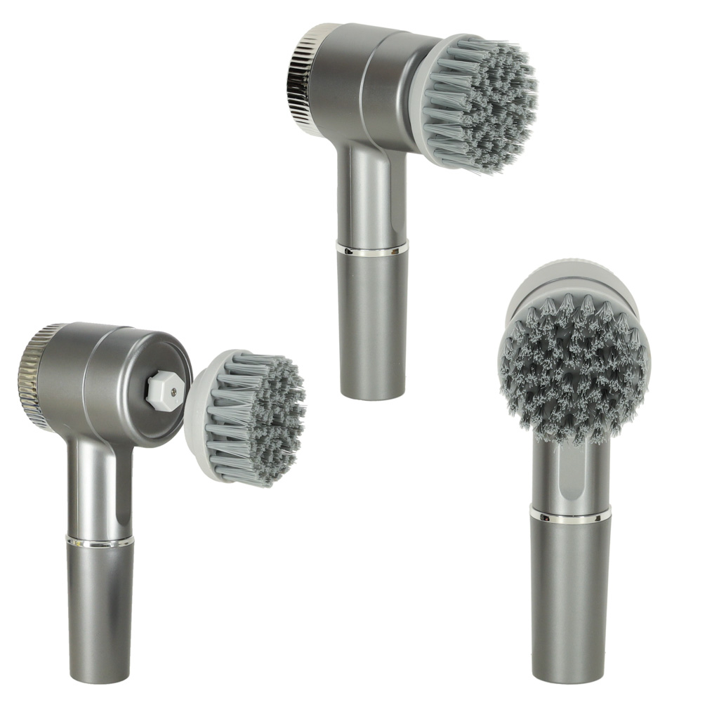 Perie electrica "5-in-1" cu 5 accesorii de curatare pentru baie, podea, rosturi faianta, piscina, cu afisaj cu LED si incarcare USB - imagine 11