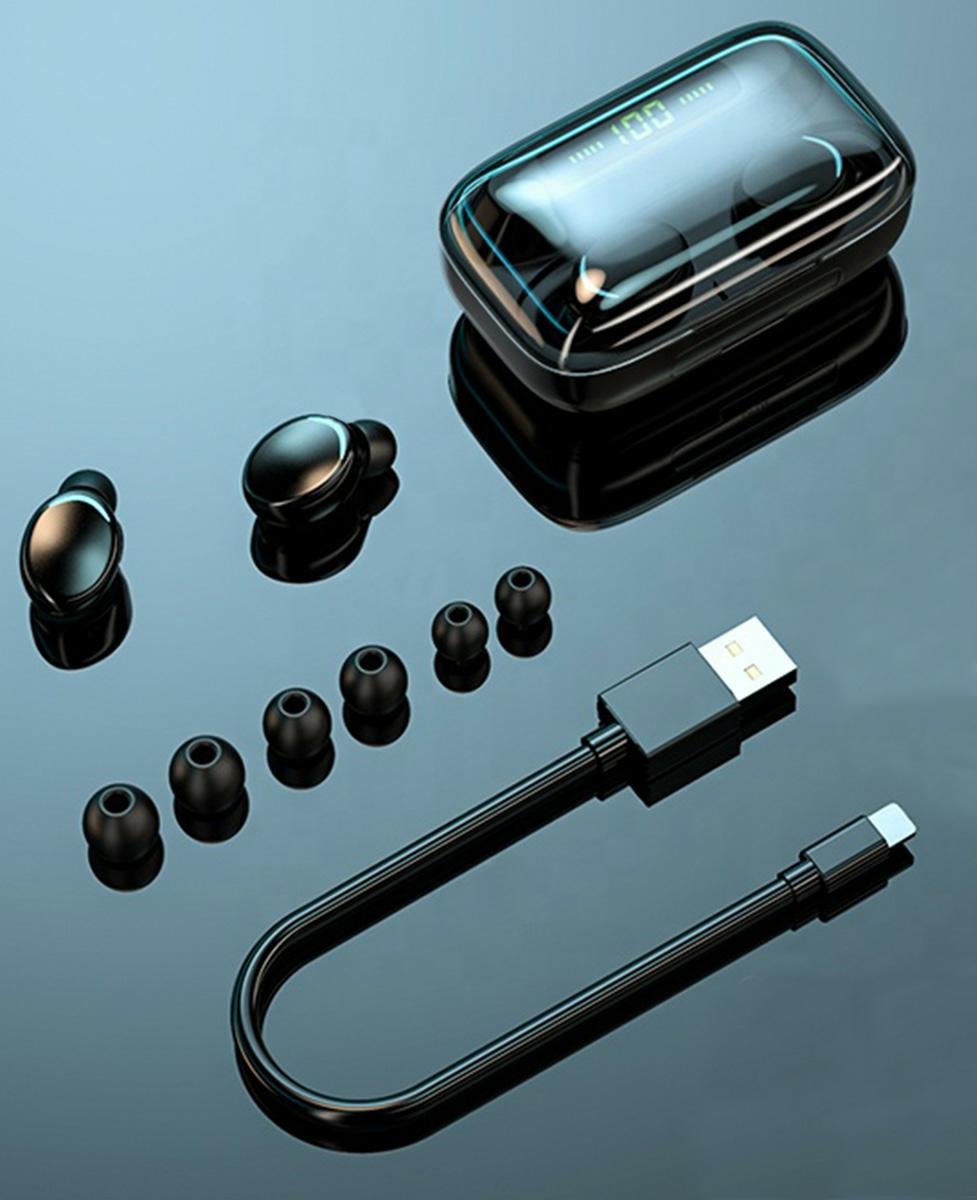 Casti fara fir TWS Ear Drops F9 cu statie de andocare/incarcare - imagine 9