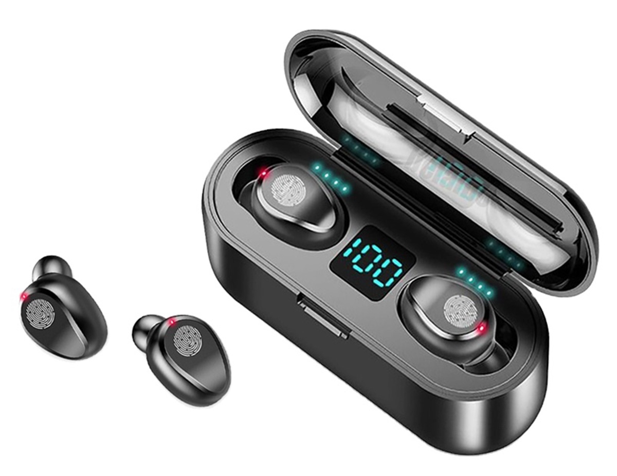 Casti fara fir TWS Ear Drops cu statie de andocare/incarcare - imagine 3