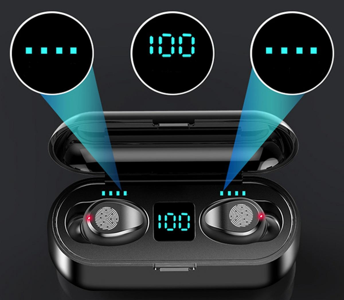 Casti fara fir TWS Ear Drops cu statie de andocare/incarcare - imagine 8