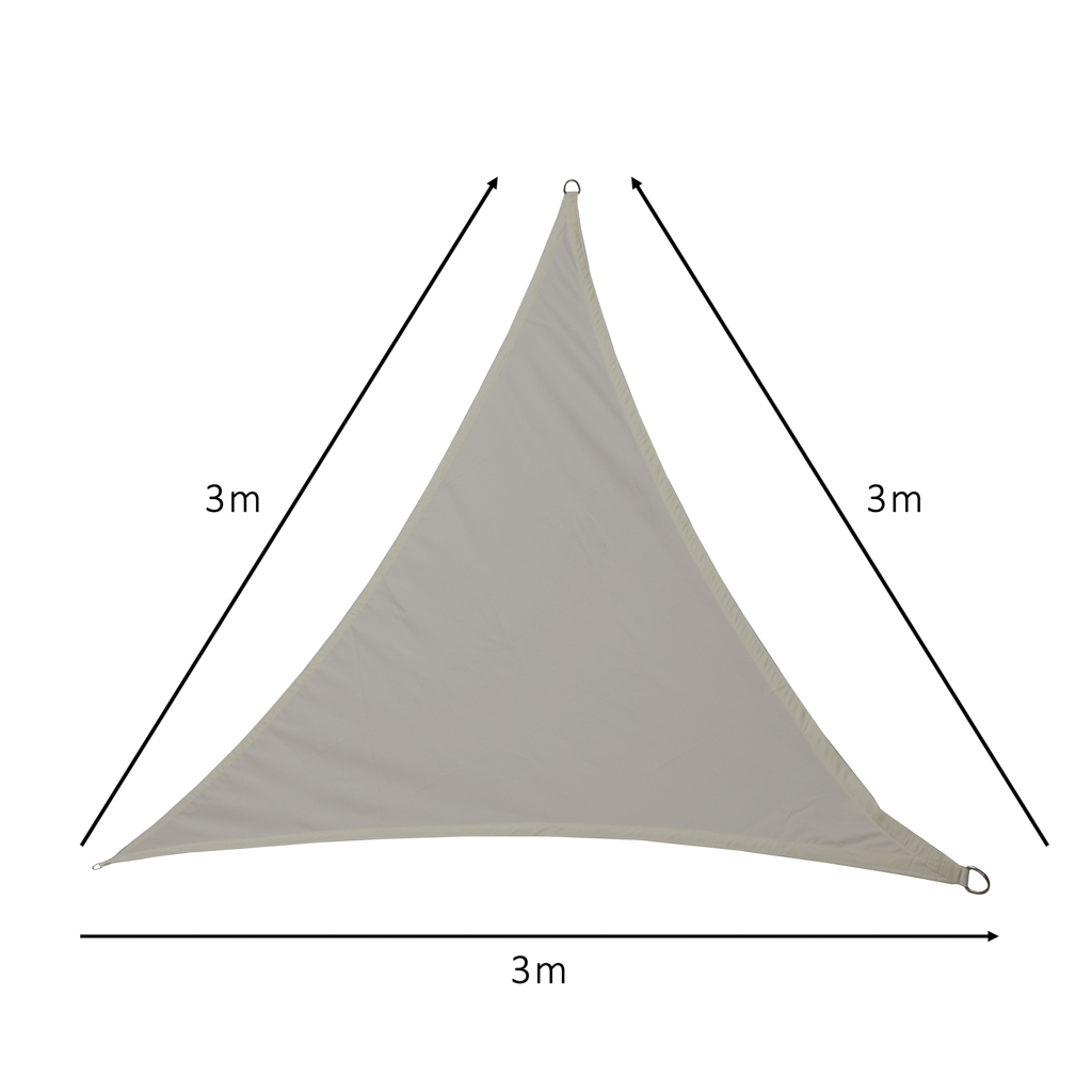 Umbrar de gradina triunghiular, impermeabil, culoare Gri, dimensiune 3 x 3 x 3 m - imagine 10