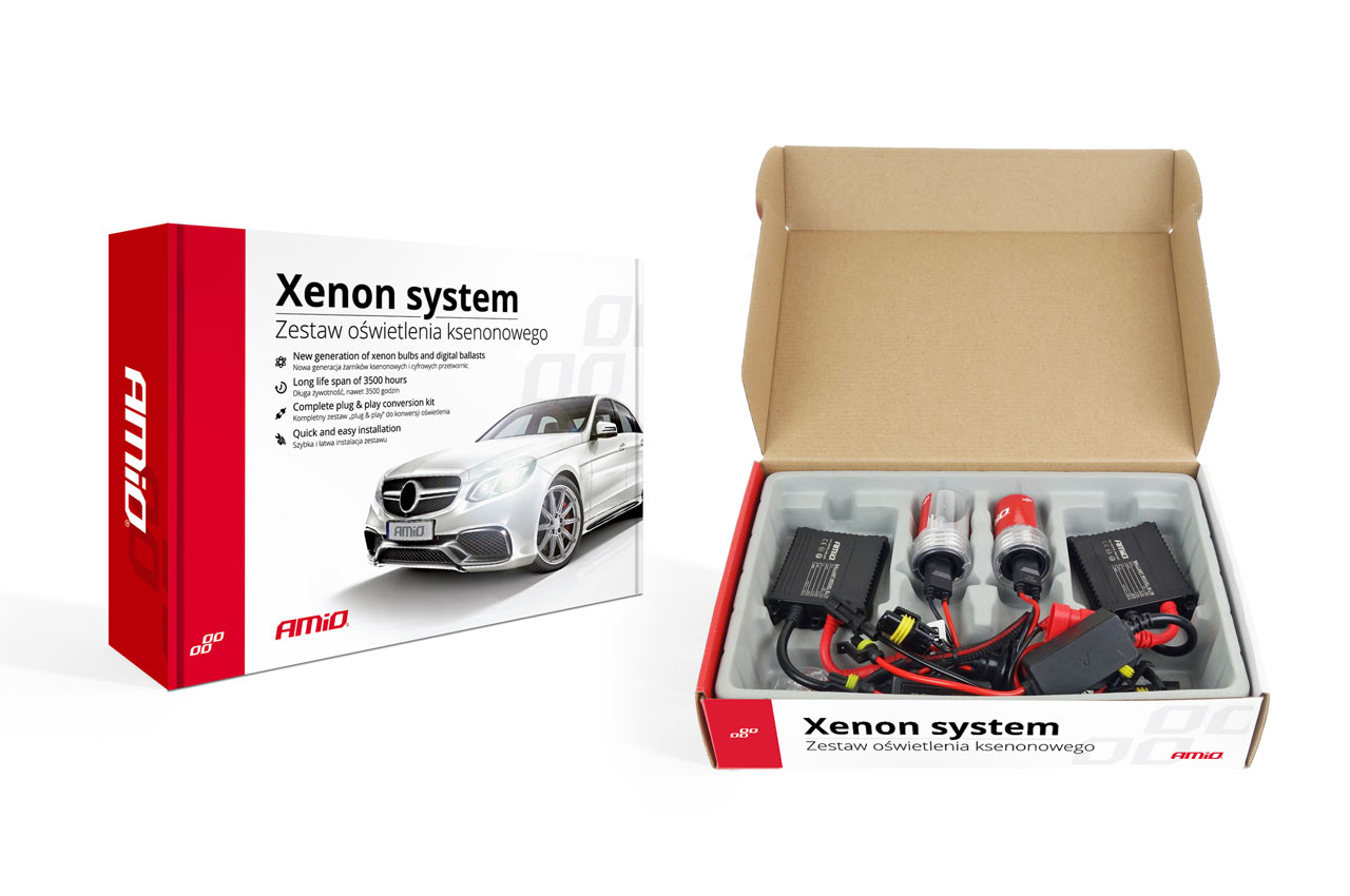 Kit XENON AC model SLIM, compatibil H4-3 BIXENON, 35W, 9-16V, 4300K, destinat competitiilor auto sau off-road