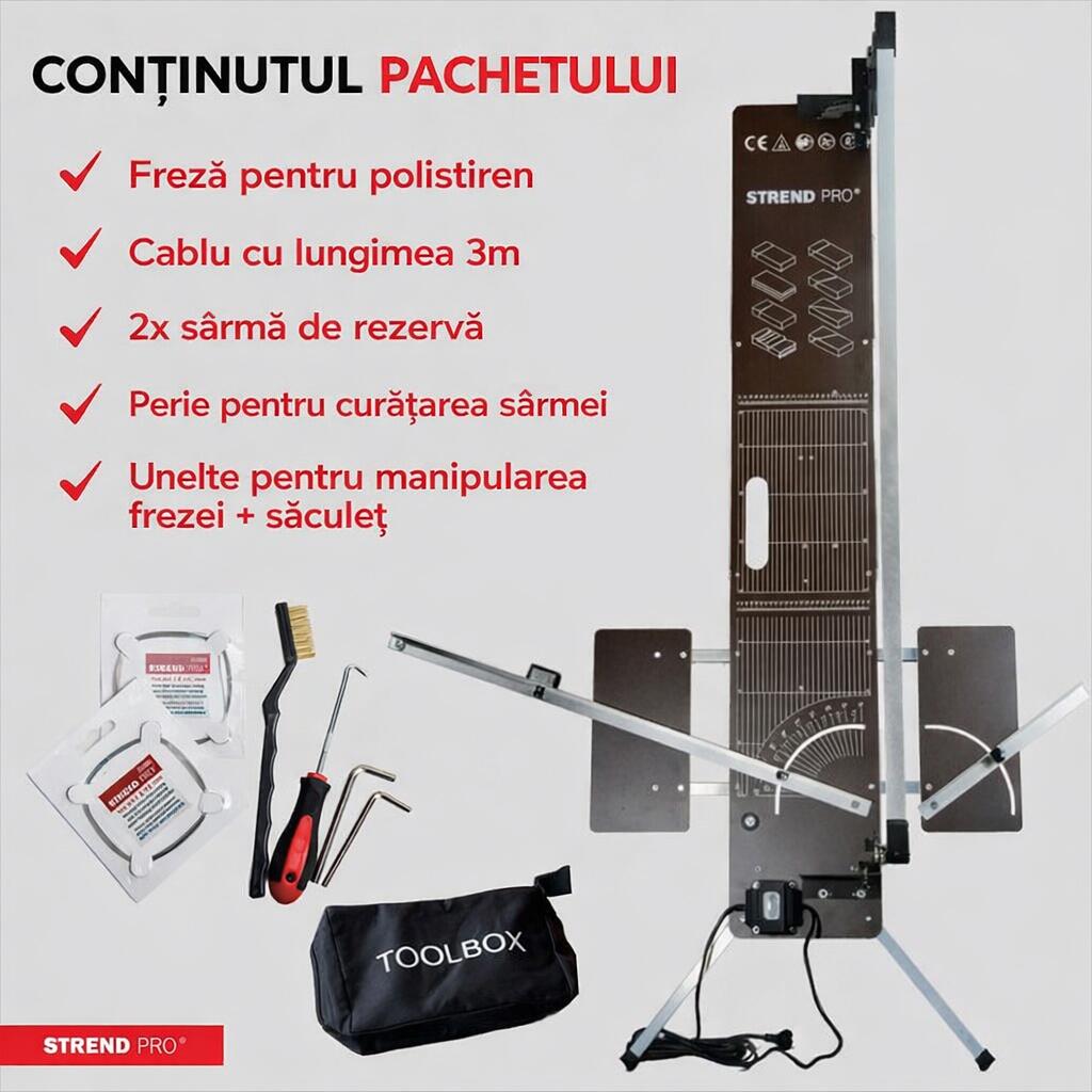 Aparat electric taiat polistiren, 200 W, 170x30 cm, Strend Pro - imagine 8