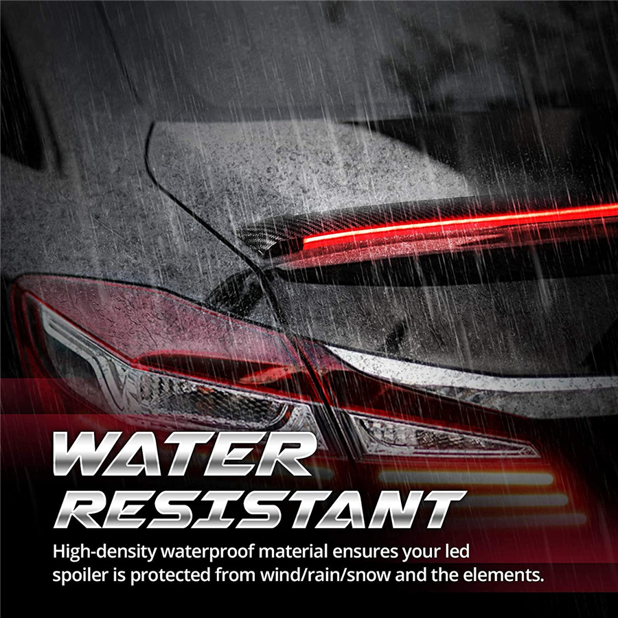 Eleron auto cu lampa stop frana suplimentara pentru autoturisme, 12V, 120cm, Negru - imagine 6