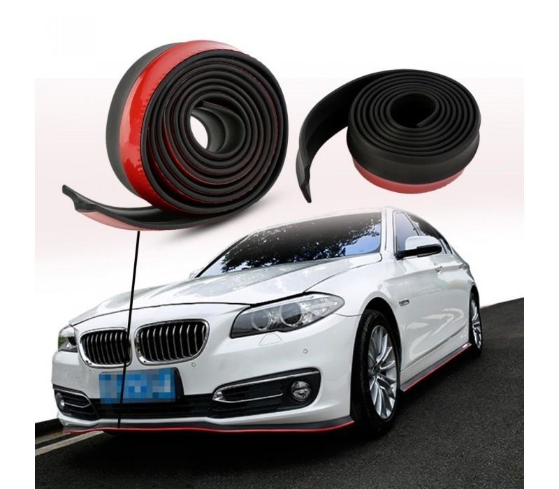 Protectie spoiler, prelungire bara fata/spate din cauciuc, culoare NEGRU - imagine 2