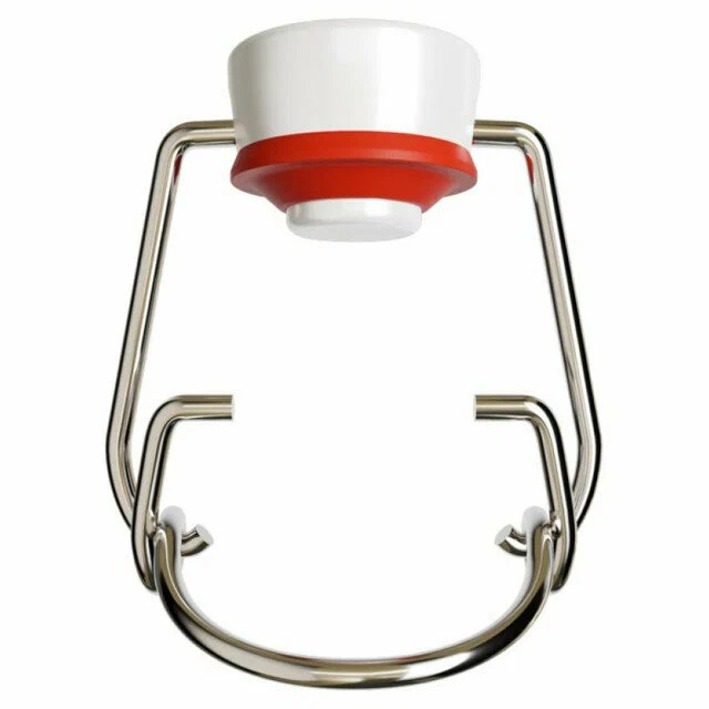 Set 100 capace pentru sticle cu inchidere cu clema metalica si dop ceramic cu garnitura din cauciuc - imagine 3