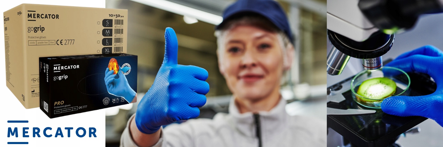 Set 50 manusi de nitril, foarte rezistente, marime L, culoare albastra - imagine 5