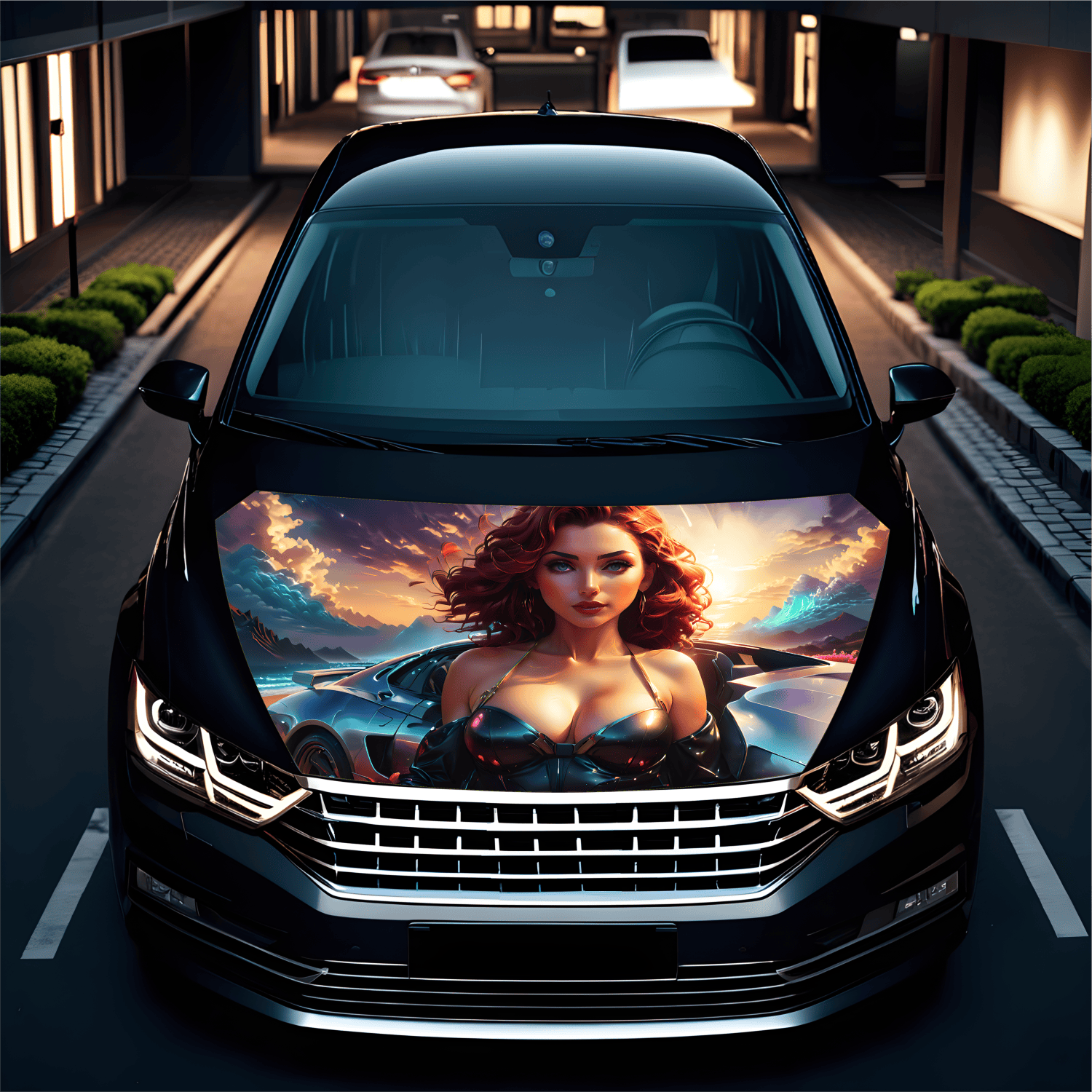 Folie Capota Auto "Hood Art" rezistenta la exterior, marime L (180 x 130cm) - Cod: AVX-CAPOTA-012L - imagine 2