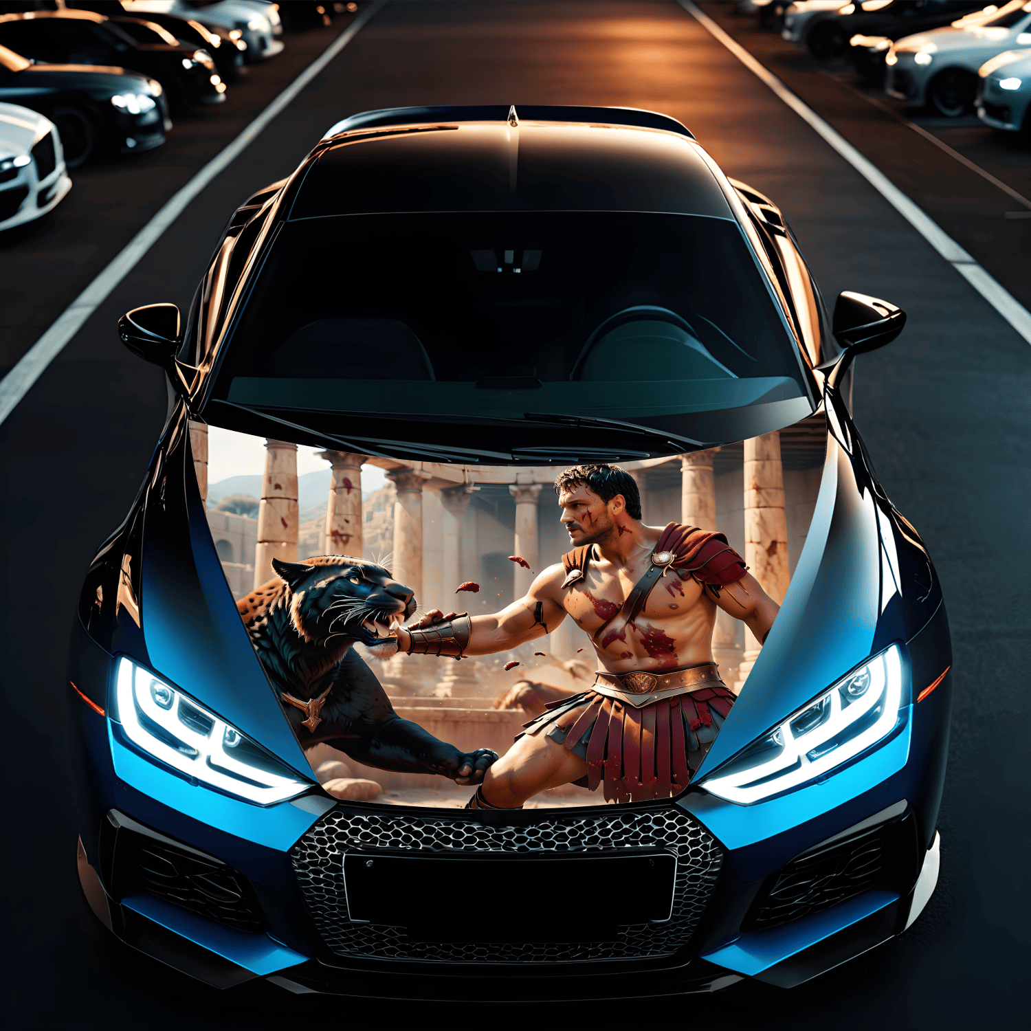 Folie Capota Auto "Hood Art" rezistenta la exterior, marime S (150 x 110cm) - Cod: AVX-CAPOTA-015S