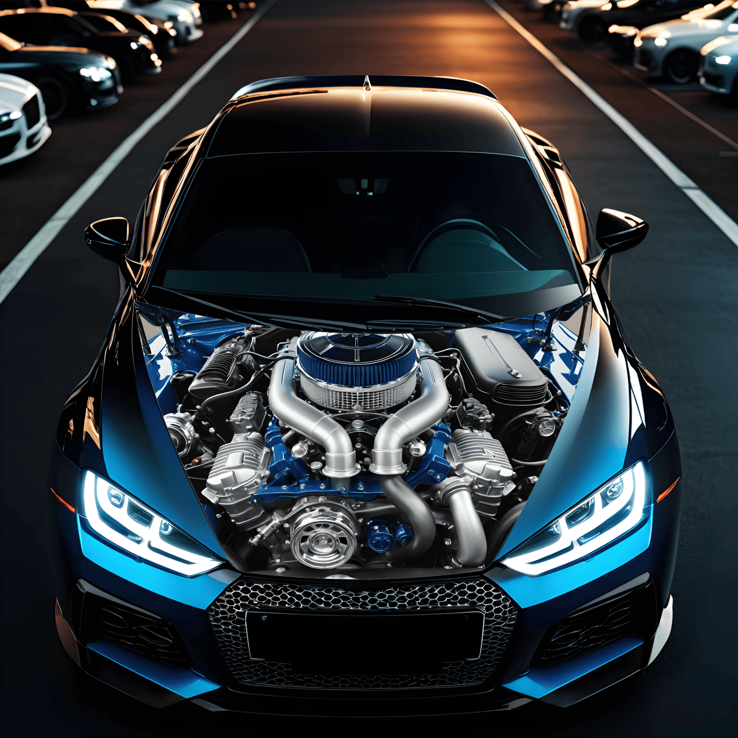 Folie Capota Auto "Hood Art" rezistenta la exterior, marime S (150 x 110cm) - Cod: AVX-CAPOTA-019S