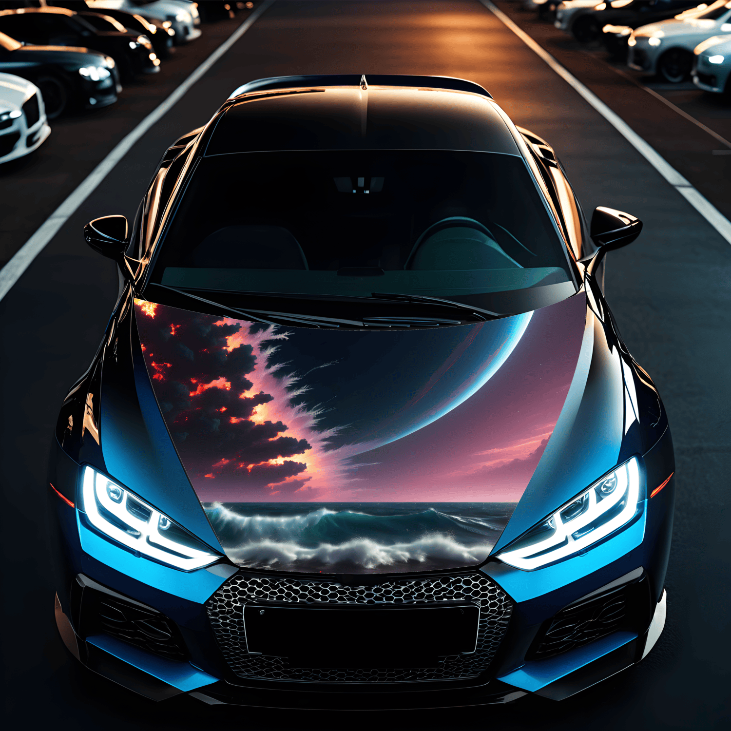 Folie Capota Auto "Hood Art" rezistenta la exterior, marime M (165 x 120cm) - Cod: AVX-CAPOTA-023M