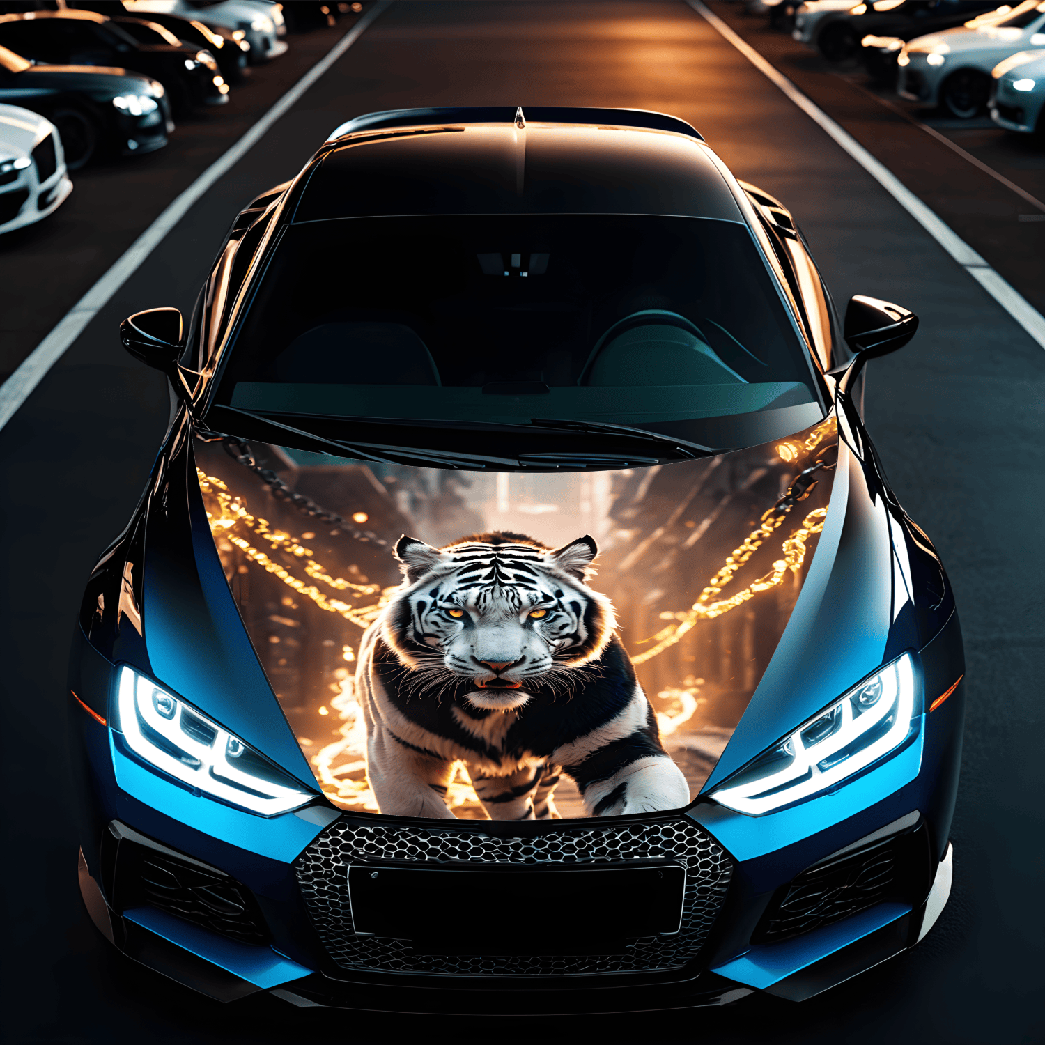 Folie Capota Auto "Hood Art" rezistenta la exterior, marime M (165 x 120cm) - Cod: AVX-CAPOTA-029M