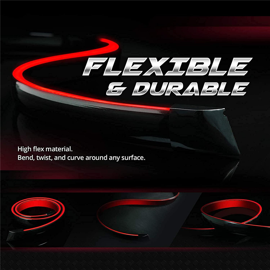 Eleron auto cu lampa stop frana suplimentara pentru autoturisme, 12V, 120cm, Negru - imagine 10