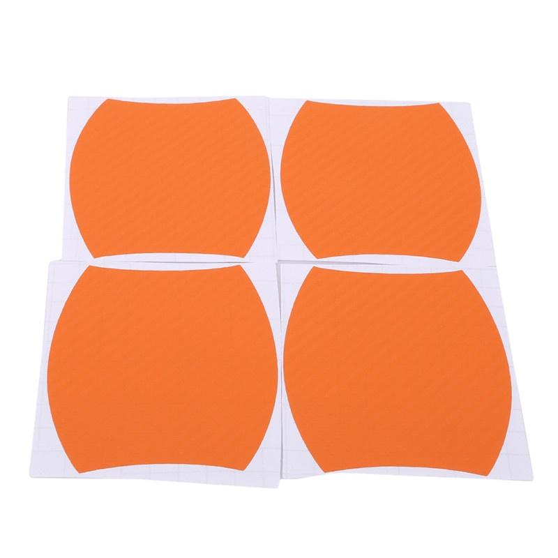Set 4 bucati protectie zgarieturi manere usa din autocolant carbon 3D Orange - imagine 2