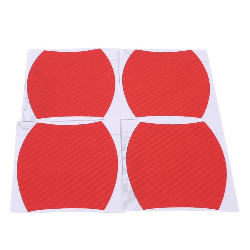 Set 4 bucati protectie zgarieturi manere usa din autocolant carbon 3D Rosu - imagine 2