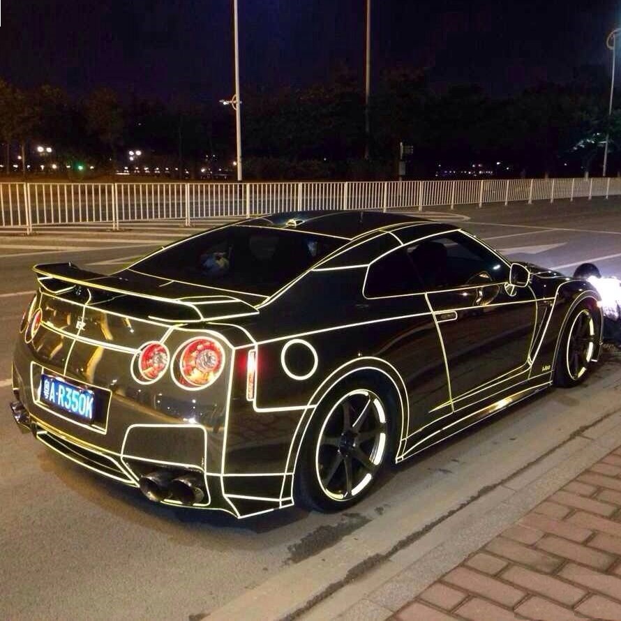 2 x Sticker Reflectorizant "OUTLINE DECO", culoare GALBEN, dimensiune 1cm x 8m - imagine 3