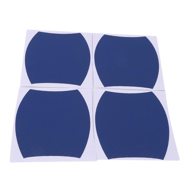 Set 4 bucati protectie zgarieturi manere usa din autocolant carbon 3D Albastru - imagine 2