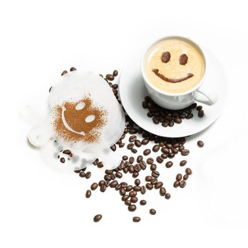 Set 16 sabloane reutilizabile pentru ornarea desertului sau a cafelei - imagine 5