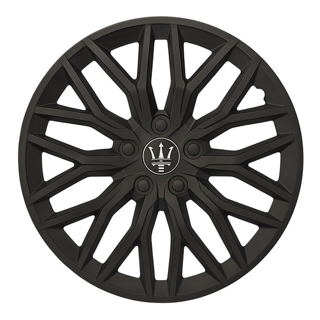 Set 4 capace roti VELAR Black Core, design Sportiv cu accente negre, ABS rezistent, Universal, pentru jante R15