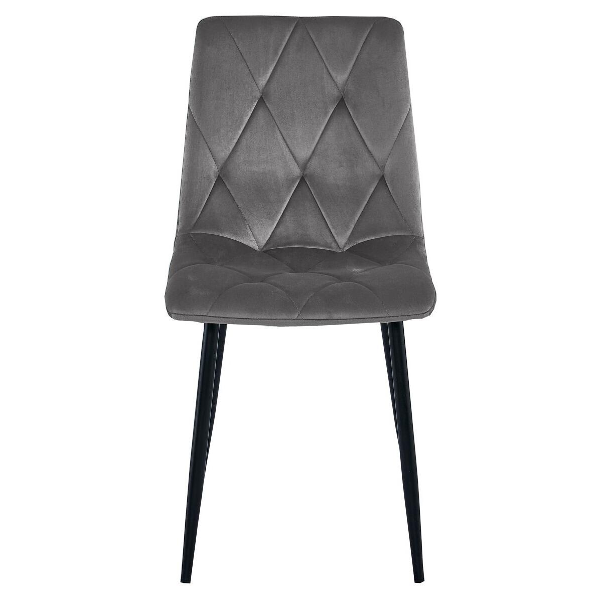 Scaun bucatarie/living, Artool, Libra, catifea gri inchis, picioare metal negru, 45x54x86.5 cm - imagine 8
