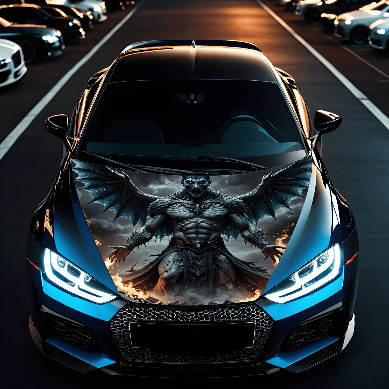 Folie Capota Auto "Hood Art" rezistenta la exterior, marime L (180 x 130cm) - Cod: AVX-CAPOTA-026L