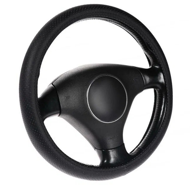 Set Auto Essential AVEX – 5 piese, Covorase Universale Mocheta + Husa Volan Piele Ecologica Perforata, Negru - imagine 6
