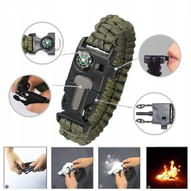 Kit complet de supravieturire 18-in-1 piese pentru camping, calatorii, offroad, ATV, SSV - imagine 2
