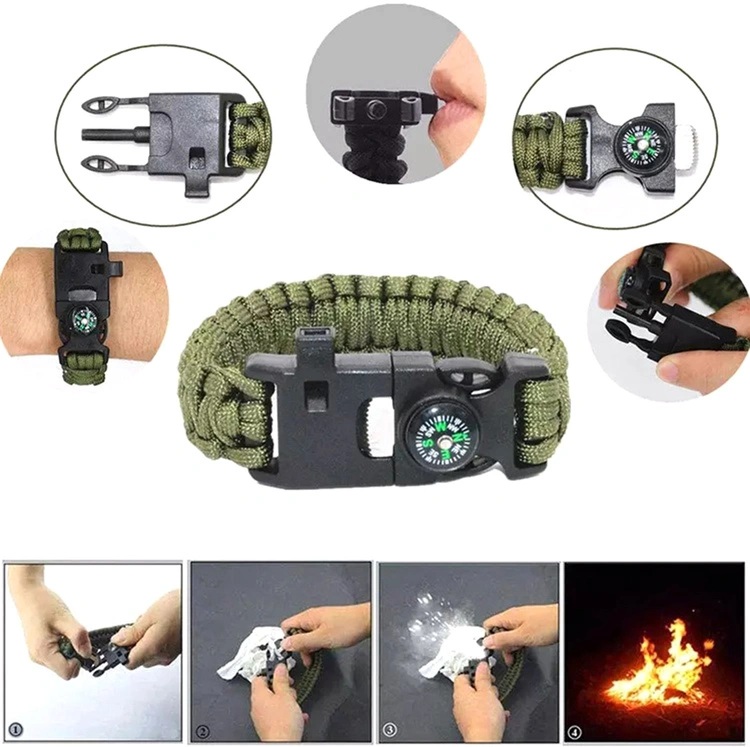 Kit complet de supravieturire 18-in-1 piese pentru camping, calatorii, offroad, ATV, SSV - imagine 4
